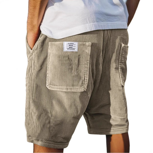 Bexley - Gerippte Velours Shorts