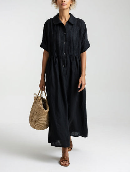 Milagros - Baumwoll Maxi Hemdkleid