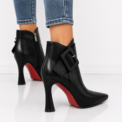 Alira - Leder-Stiefeletten mit Zierschnalle