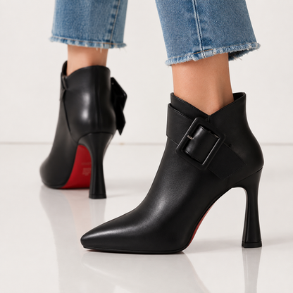 Alira - Leder-Stiefeletten mit Zierschnalle
