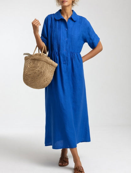 Milagros - Baumwoll Maxi Hemdkleid