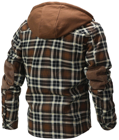 James - Gefütterte Flanelljacke mit Kapuze