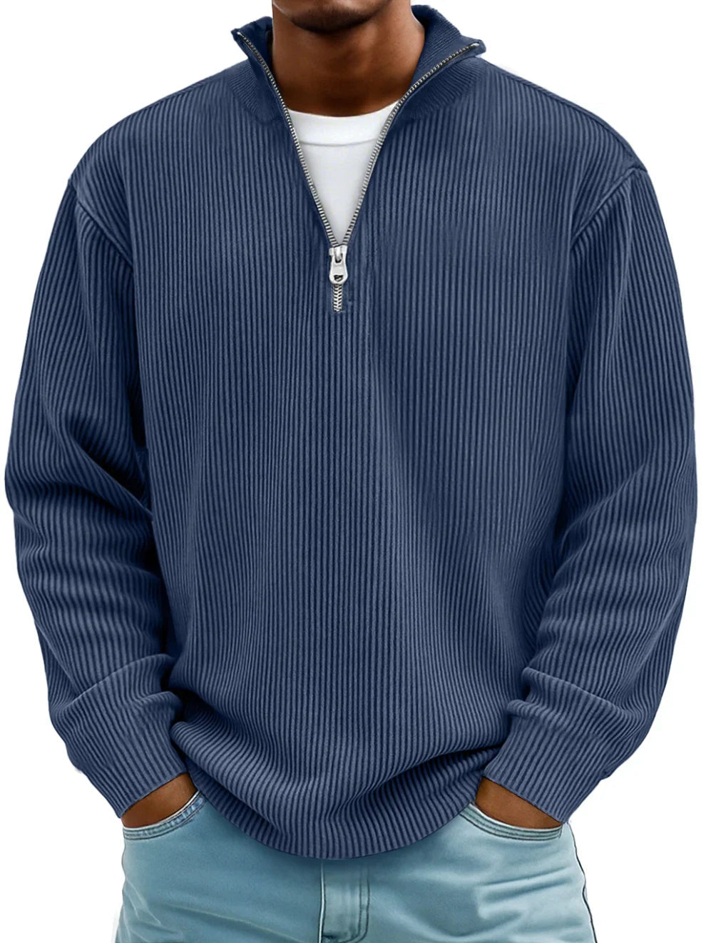 Aurel - Half-Zip Strickpullover