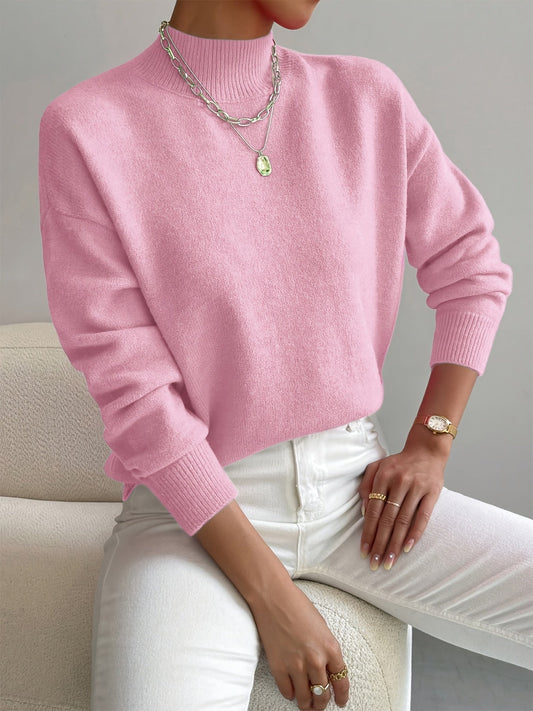 Casey - Feinstrick Stehkragen-Pullover