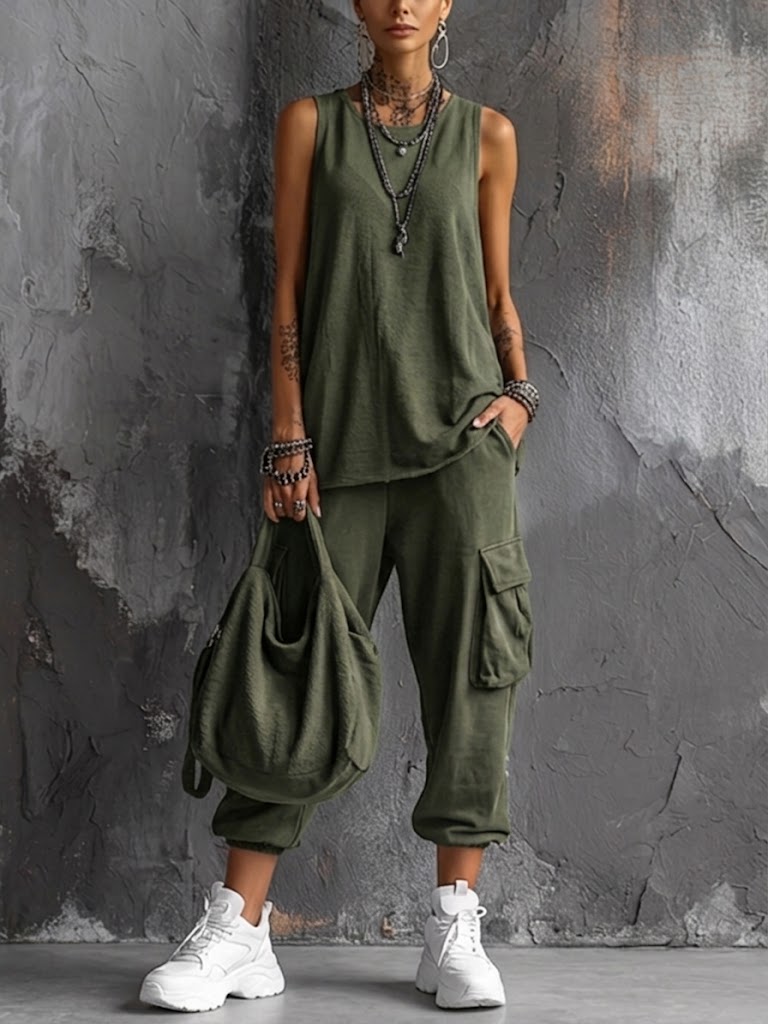 Celesse - Weitbeiniger Utility-Overall