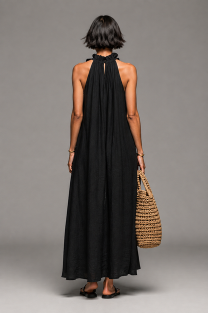 Jolene - Ärmelloses Rüschen-Maxikleid