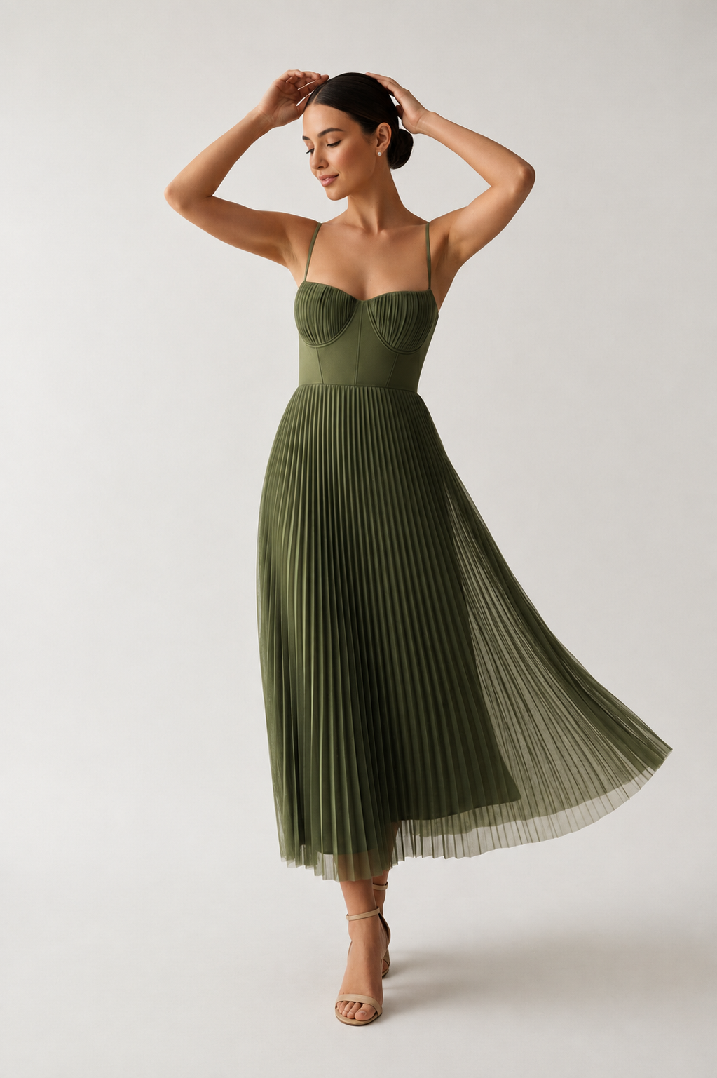 Tamara - Strukturiertes Korsett-Midikleid