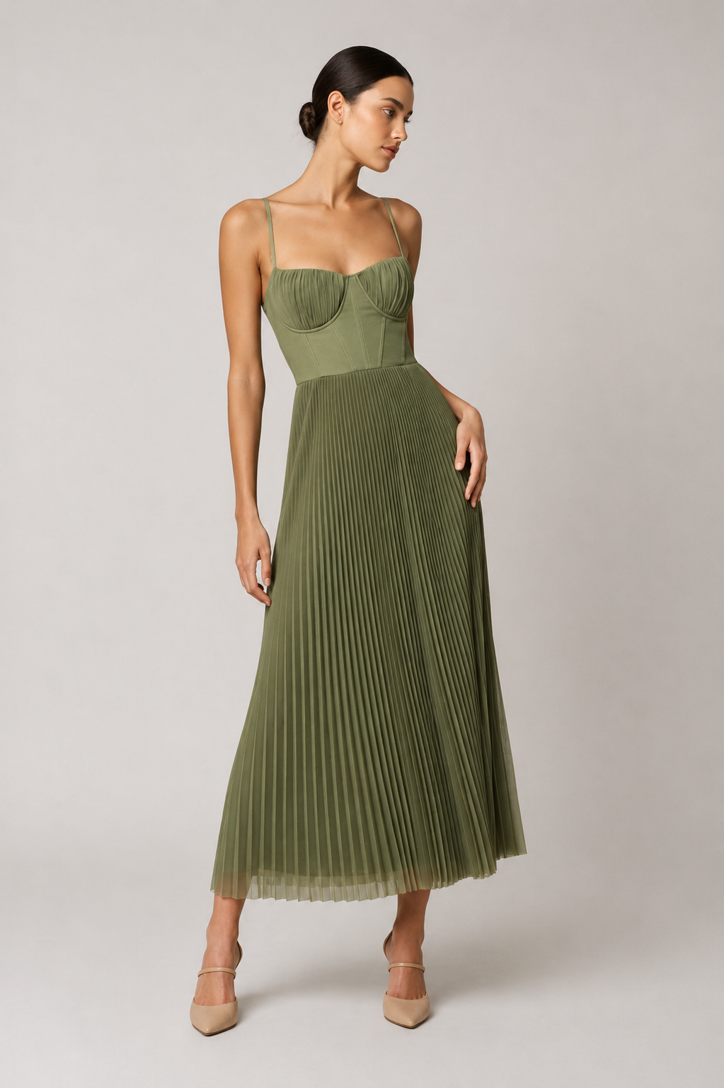Tamara - Strukturiertes Korsett-Midikleid
