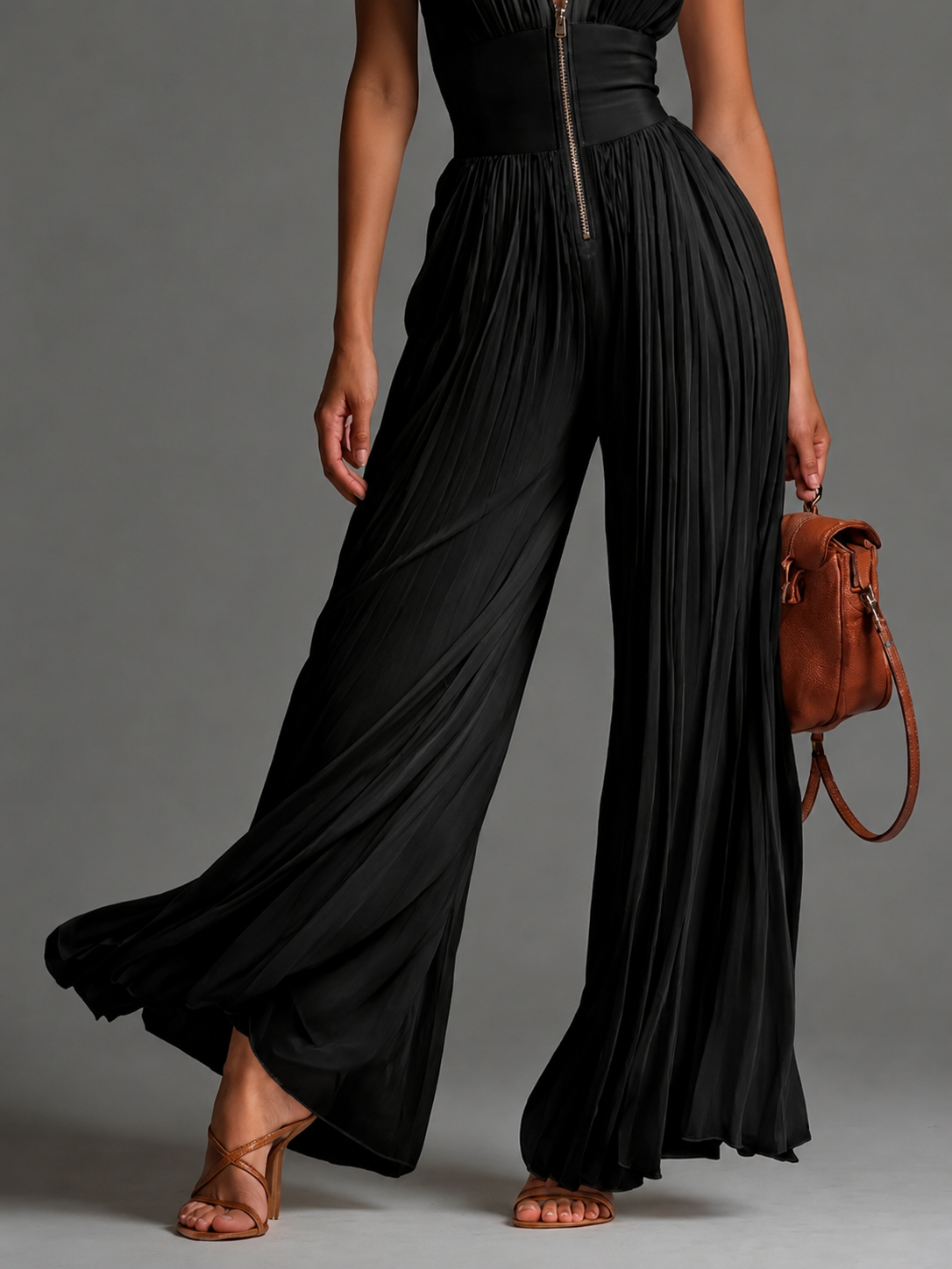 Naelle - Weitbeiniger Chiffon-Jumpsuit