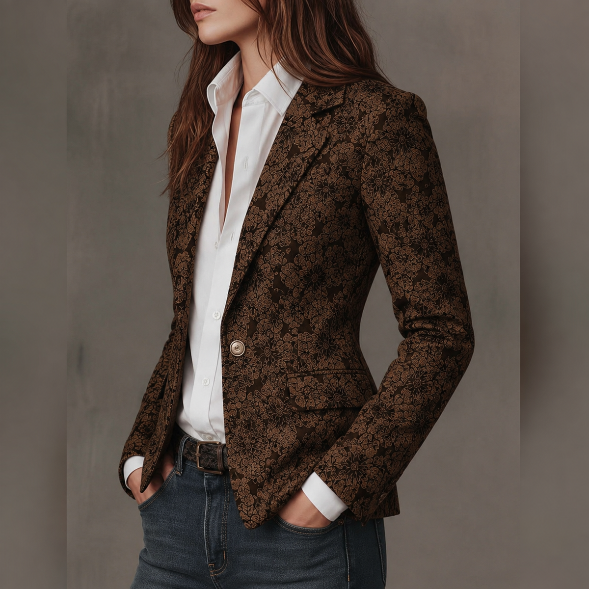 Vionara - Taillierter Jacquard-Blazer