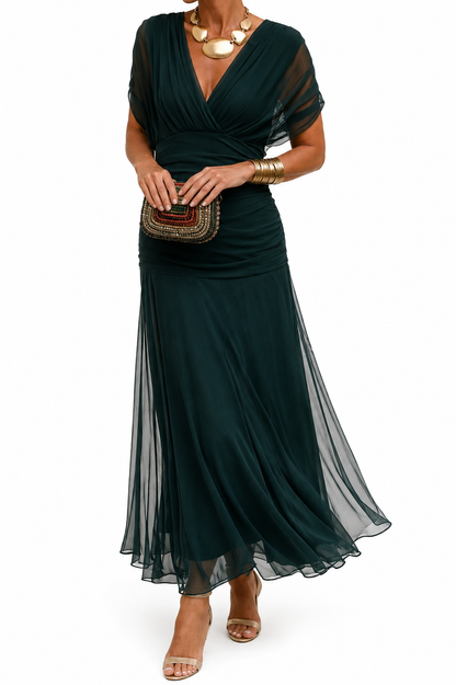 Bailey - Schulterfreies Chiffon-Abendkleid