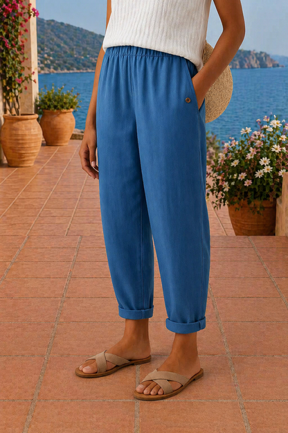 Delores - Weite Leinenhose