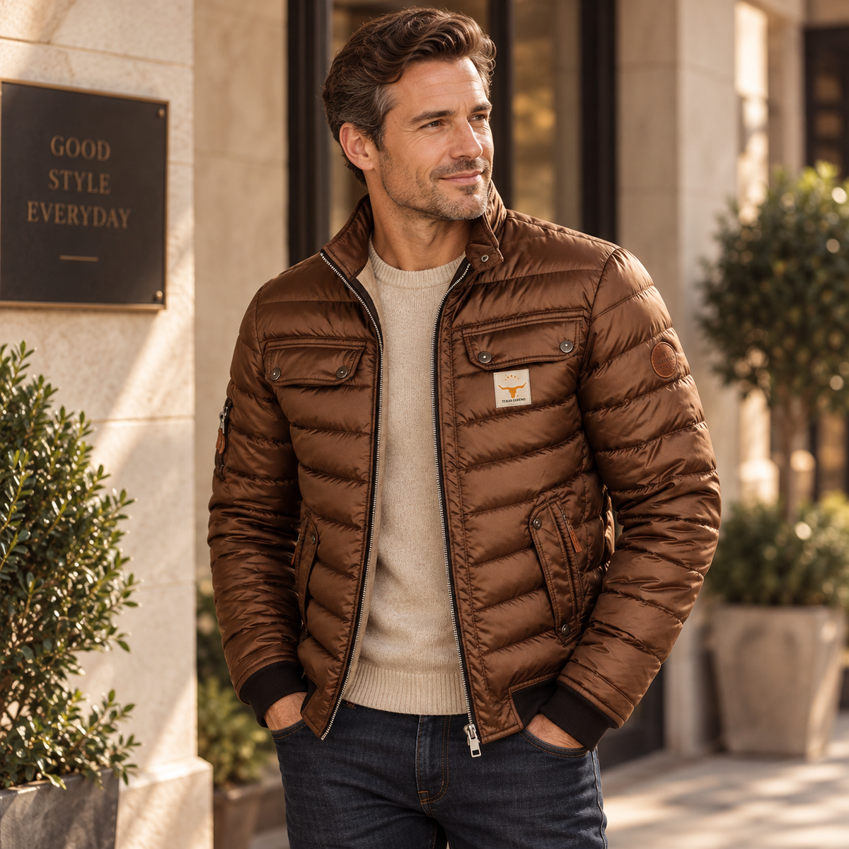 Calden - Vintage Übergangsjacke mit Stehkragen
