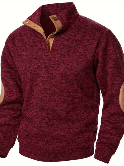 Dennis - Strukturiertes Stehkragen-Sweatshirt