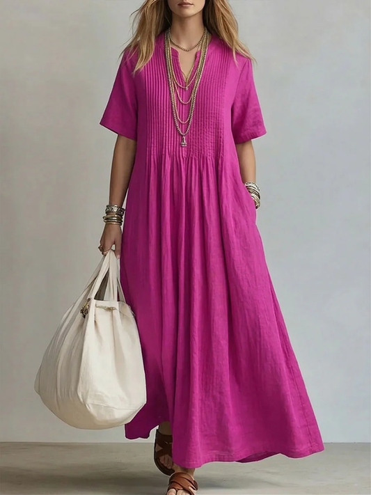 Diletta - Plisseekleid aus Baumwolle