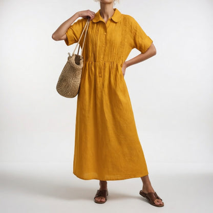 Milagros - Baumwoll Maxi Hemdkleid