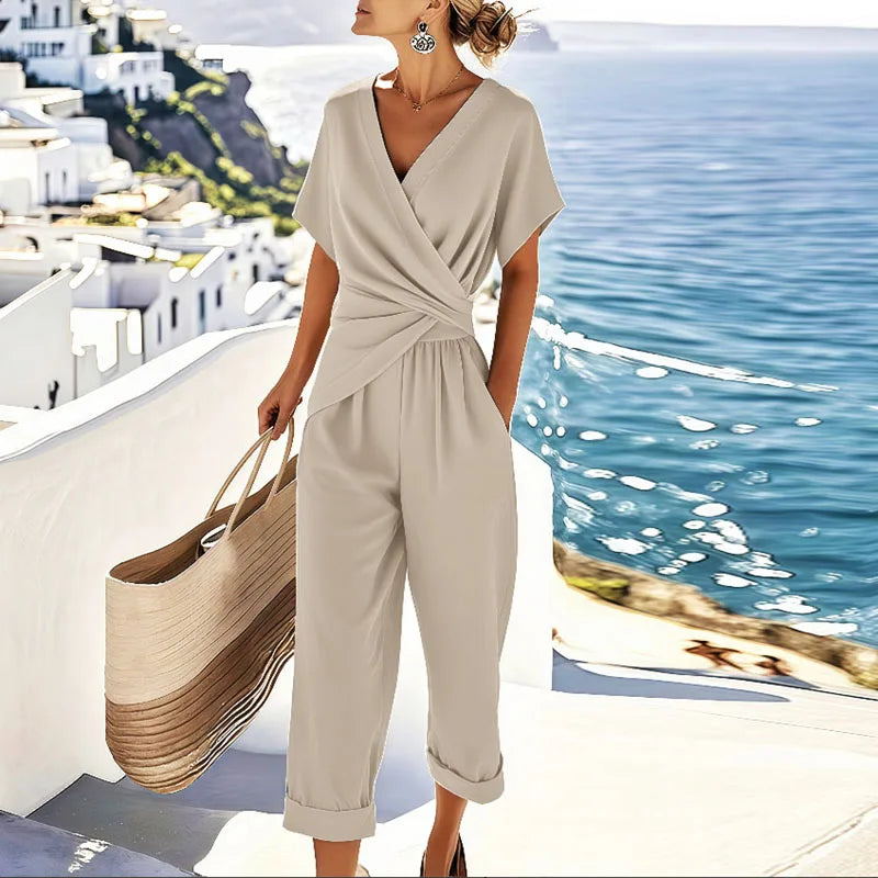 Elaria - Wickel-Zweiteiler mit Cropped-Hose