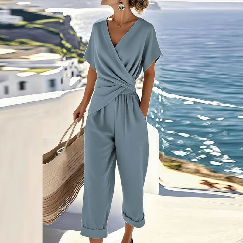 Elaria - Wickel-Zweiteiler mit Cropped-Hose