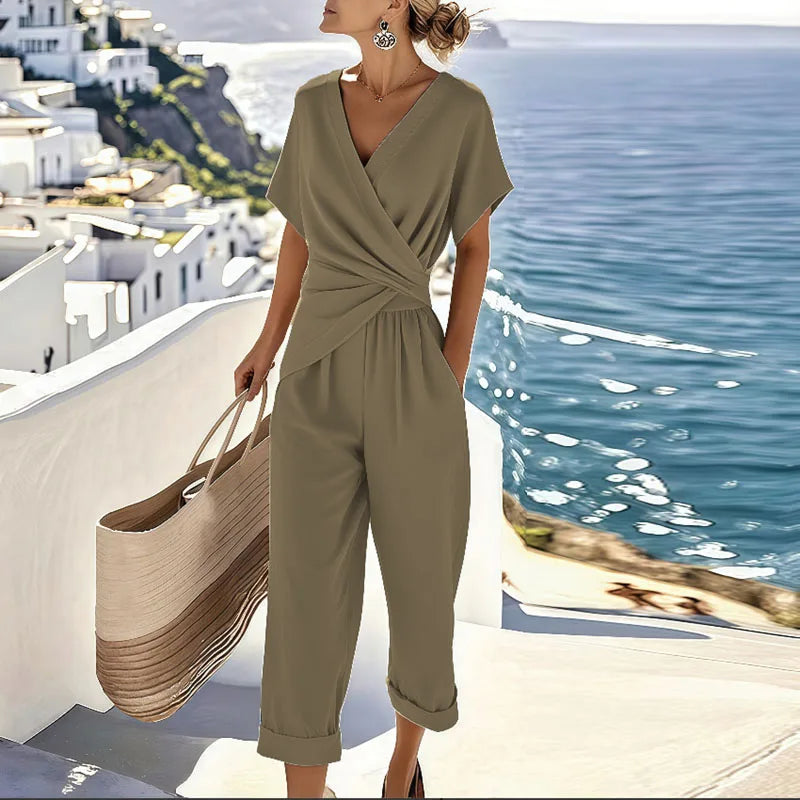 Elaria - Wickel-Zweiteiler mit Cropped-Hose