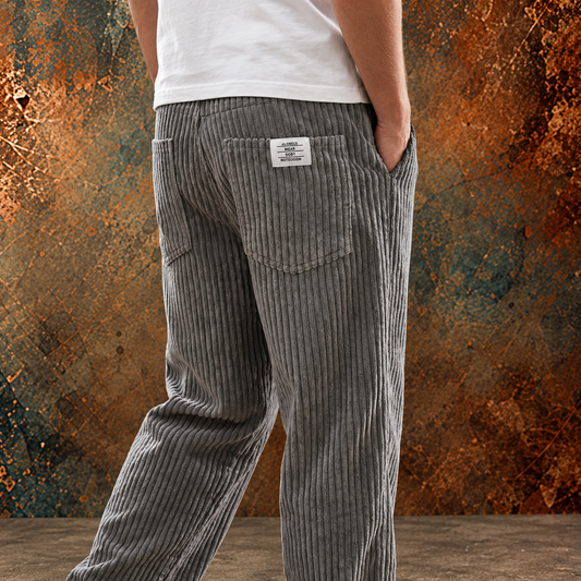 Erich - Weite Cordhose mit Kordelbund