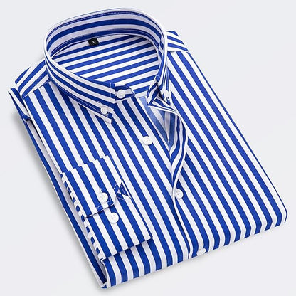 Ervino - Slim-Fit Streifenhemd aus Baumwolle