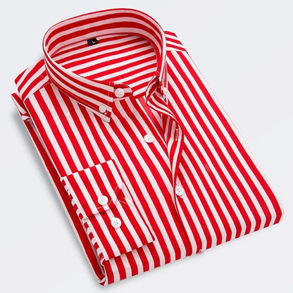 Ervino - Slim-Fit Streifenhemd aus Baumwolle