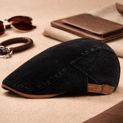 Franklyn - Verstellbare Denim-Flachkappe