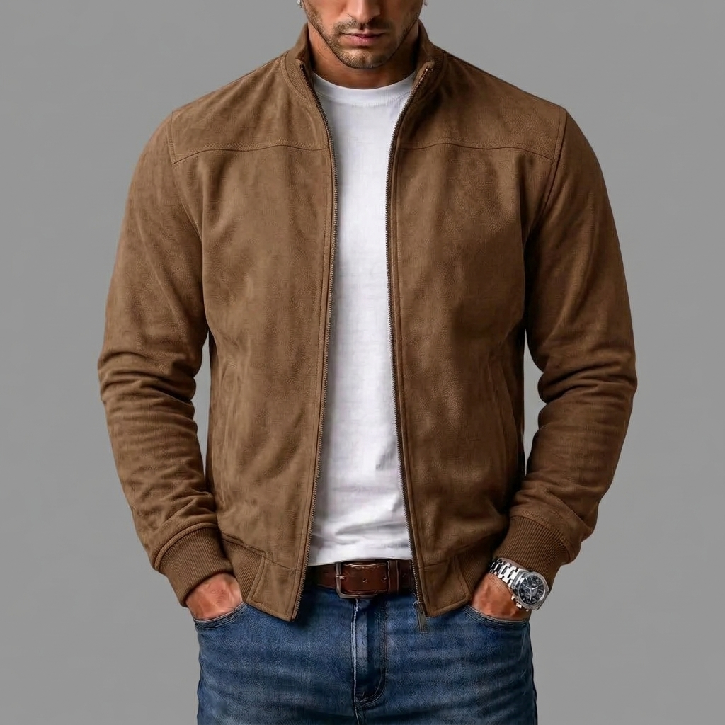 Fredric - Wildleder-Blouson mit Rippbündchen