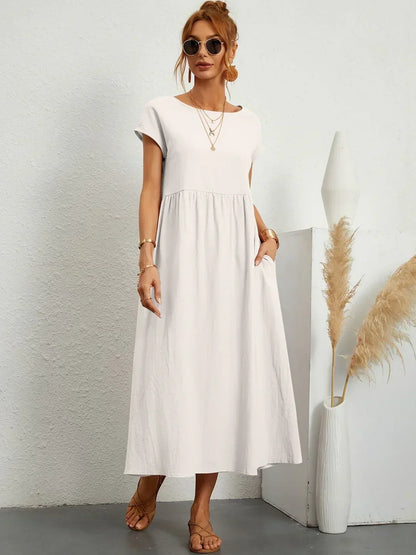 Glenna - Fließendes Midi-Kleid