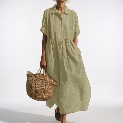 Milagros - Baumwoll Maxi Hemdkleid