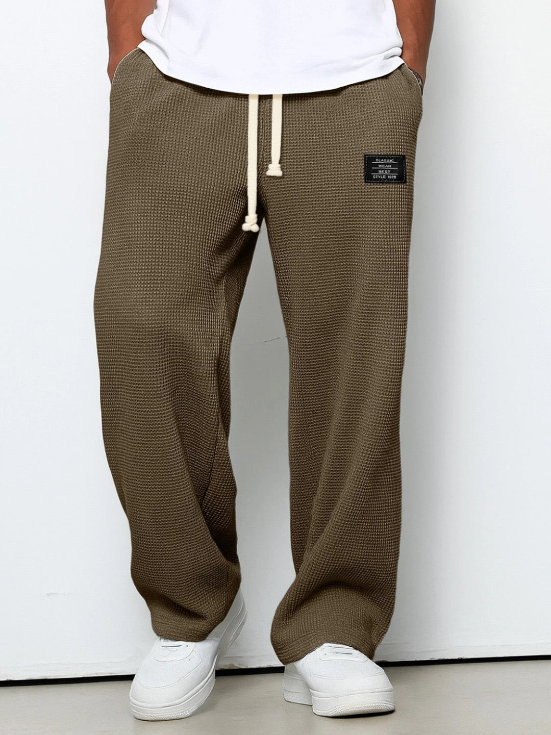Arvon - Weitbeinige Hose mit verstellbarem Bund