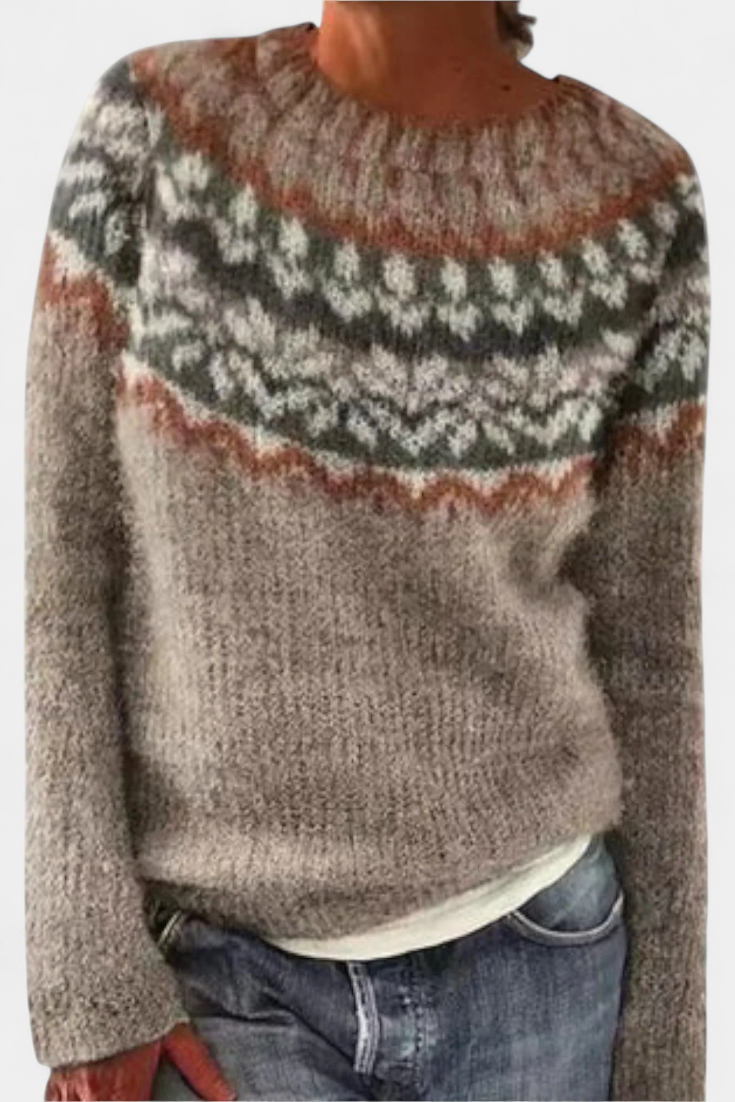 Ivalo - Locker geschnittener Norweger-Strickpullover