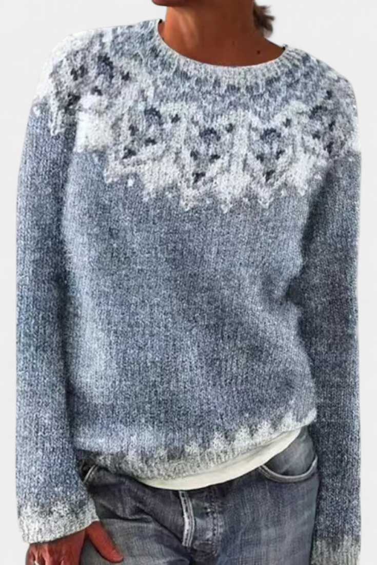 Ivalo - Locker geschnittener Norweger-Strickpullover