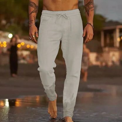 Rivaro - Herren Leinen-Strandhose