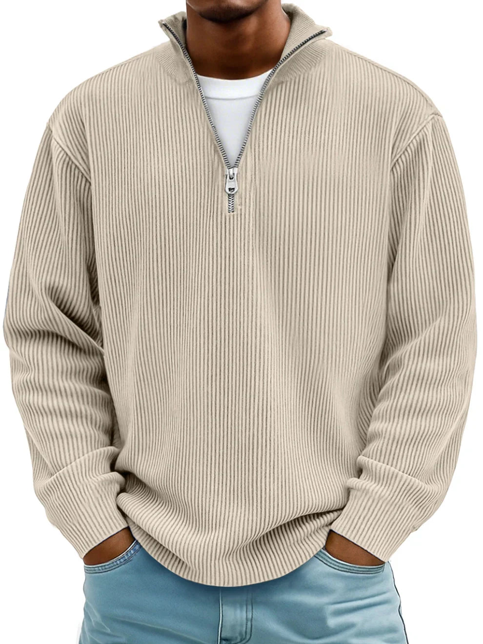 Jackson - Gerippter Half-Zip Pullover