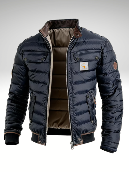 Jeff - Vintage Übergangsjacke mit Kontrastkragen