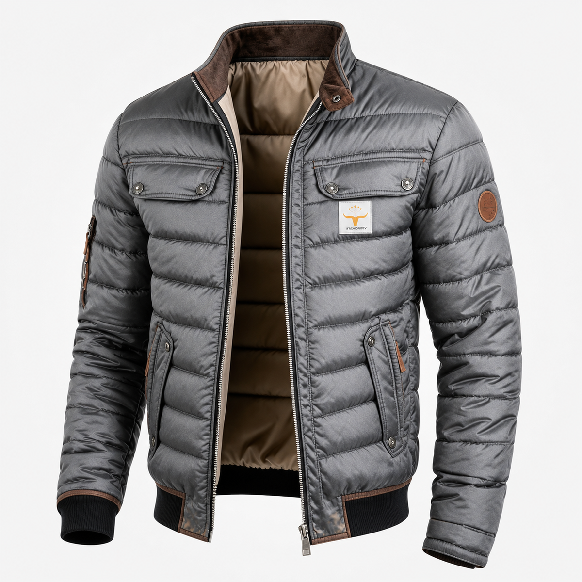 Jeff - Vintage Übergangsjacke mit Kontrastkragen