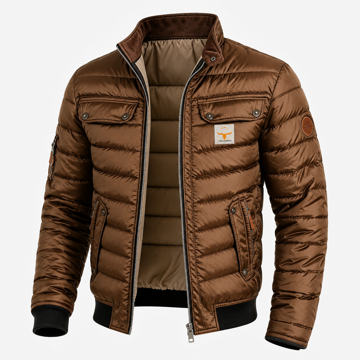 Jeff - Vintage Übergangsjacke mit Kontrastkragen