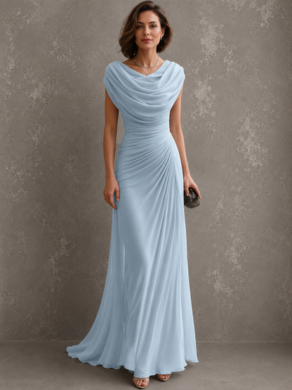 Jilliann - Ärmelloses drapiertes Maxikleid