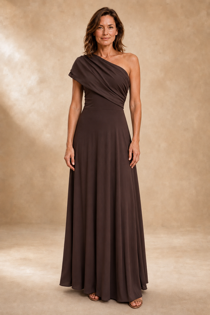 Jody - Drapiertes Ein-Schulter-Maxikleid