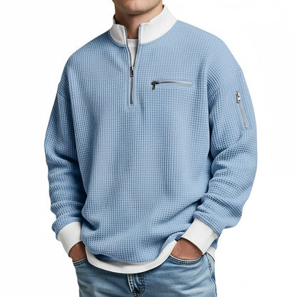Kalden - Waffelstrick Quarter-Zip Pullover