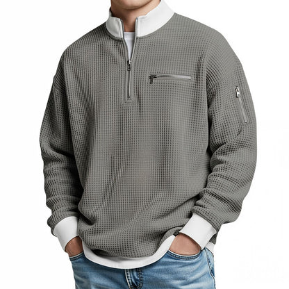 Kalden - Waffelstrick Quarter-Zip Pullover