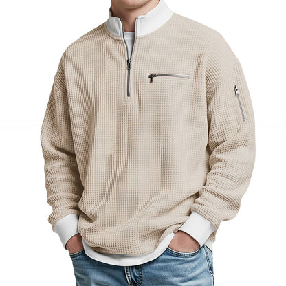 Kalden - Waffelstrick Quarter-Zip Pullover