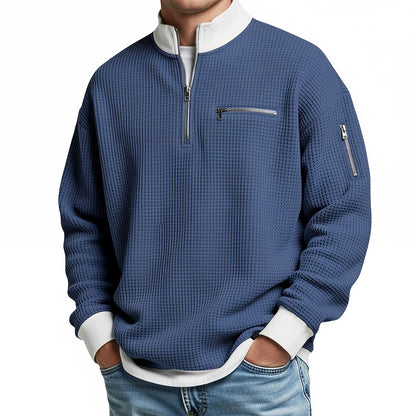 Kalden - Waffelstrick Quarter-Zip Pullover