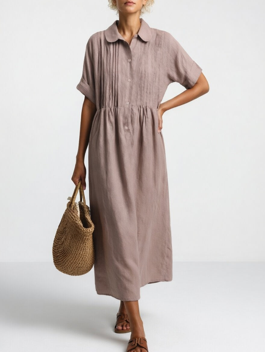 Milagros - Baumwoll Maxi Hemdkleid