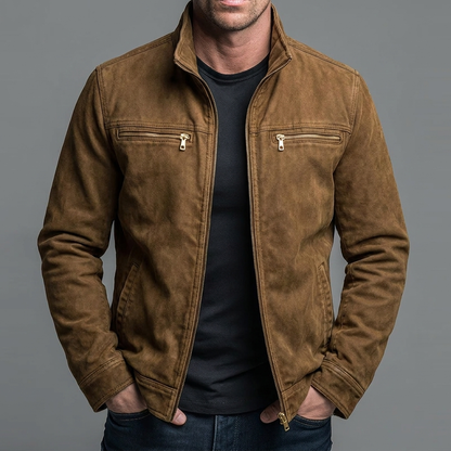 Kylian - Gewaschene Baumwolljacke mit Reißverschluss