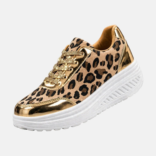 Laurel - Plateau-Sneaker mit Leopardenmuster