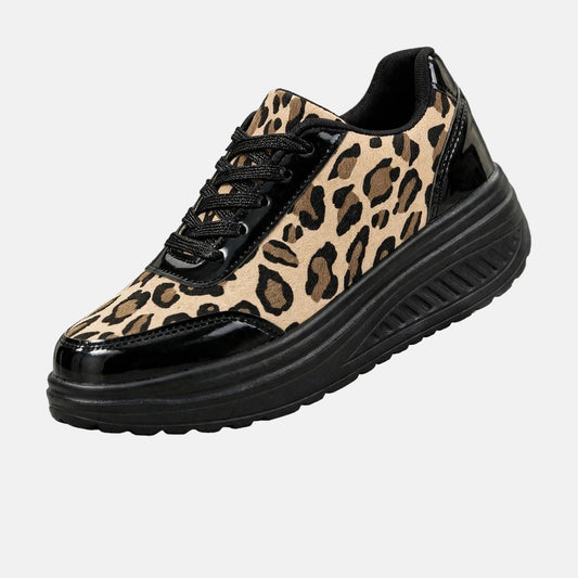 Laurel - Plateau-Sneaker mit Leopardenmuster