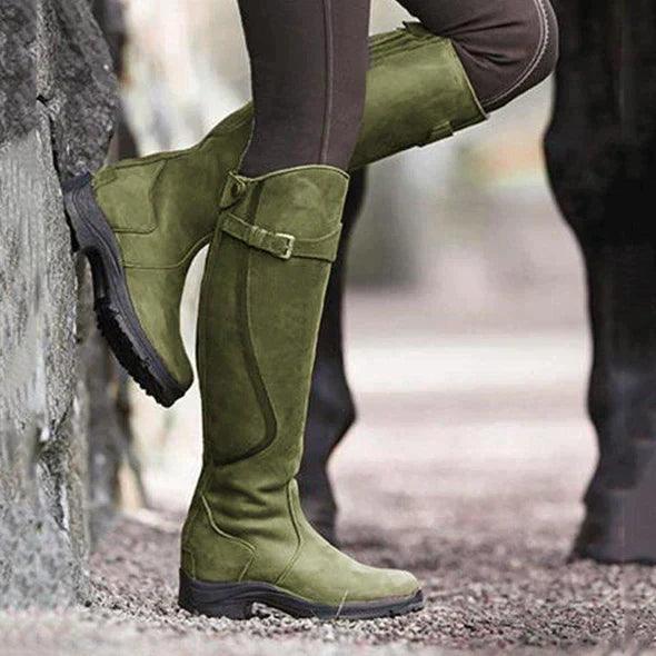 Lavinia - Wasserdichte Veganleder-Reitstiefel