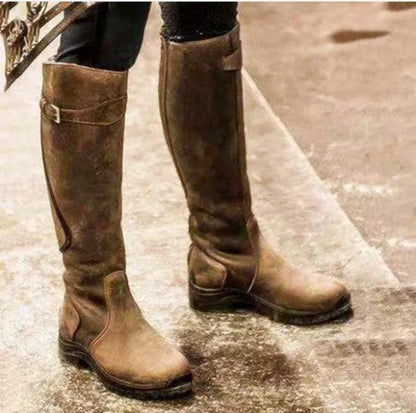 Lavinia - Wasserdichte Veganleder-Reitstiefel